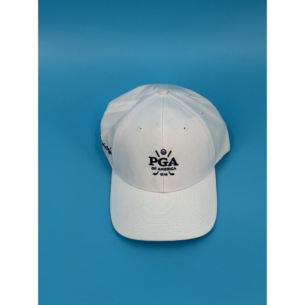 Ahead Authentics PGA of America ClearBridge Financial White Golf Hat Cap Mid Fit
